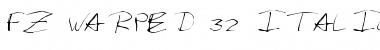 FZ WARPED 32 ITALIC Normal Font Title Preview