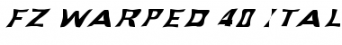 FZ WARPED 40 ITALIC Normal Font Title Preview