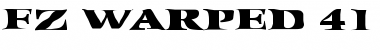 FZ WARPED 41 EX Normal Font Title Preview
