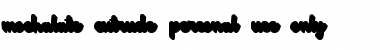 mochalate personal use only extrude Font Title Preview