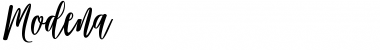Modena Regular Font Title Preview