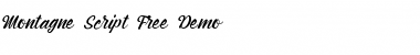 Montagne Script Free Demo Regular Font Title Preview