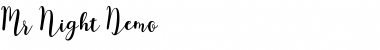 Mr. Night Regular Font Title Preview
