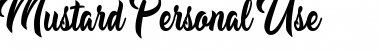Mustard Personal Use Regular Font Title Preview