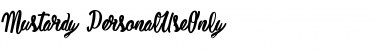 Mustardy_PersonalUseOnly Regular Font Title Preview