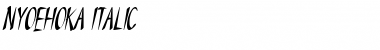NYOEHOKA Italic Font Title Preview