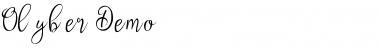 Olyber Demo Font Title Preview