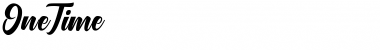 Onetime Script Regular Font Title Preview
