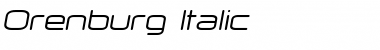 Orenburg Italic Font Title Preview