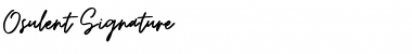 Osulent Signature Regular Font Title Preview