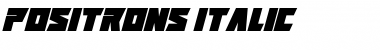 Positrons Italic Font Title Preview
