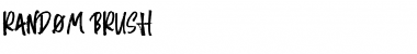 Random Brush Regular Font Title Preview