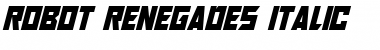 Robot Renegades Italic Font Title Preview