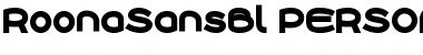 Roona Sans Black PERSONAL Regular Font Title Preview