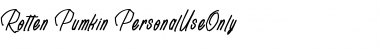 Rotten Pumkin_PersonalUseOnly Regular Font Title Preview