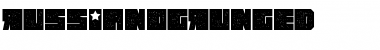Russiano Grunged Regular Font Title Preview
