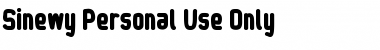 Sinewy - Personal Use Only Regular Font Title Preview