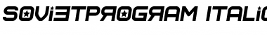 Soviet Program Italic Font Title Preview