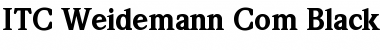 ITC Weidemann Com Black Font Title Preview
