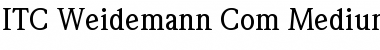 ITC Weidemann Com Medium Font Title Preview