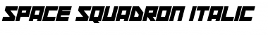 Space Squadron Italic Font Title Preview