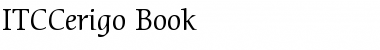 ITCCerigo-Book Book Font Title Preview