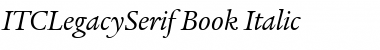 ITCLegacySerif-Book BookItalic Font Title Preview