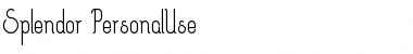 Splendor Regular Font Title Preview