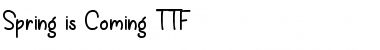 Spring is Coming Regular Font Title Preview