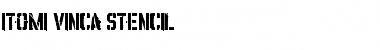 VINCA STENCIL Regular Font Title Preview