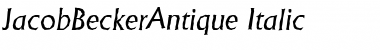JacobBeckerAntique Italic Font Title Preview
