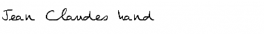 Jean-Claude's hand Jean-Claude's hand Font Title Preview