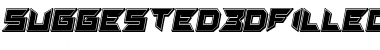 Suggested 3D Filled Italic Font Title Preview