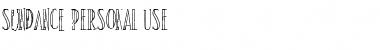 SUNDANCE PERSONAL USE Regular Font Title Preview