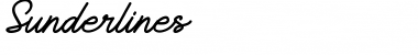 Sunderlines Regular Font Title Preview