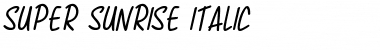 Super Sunrise Italic Font Title Preview