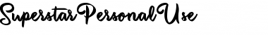 Superstar Personal Use Regular Font Title Preview