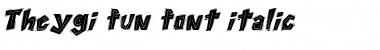 THEYGI Italic Font Title Preview