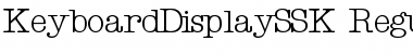 KeyboardDisplaySSK Regular Font Title Preview