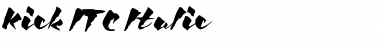 Kick ITC Italic Font Title Preview