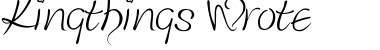 Kingthings Wrote Regular Font Title Preview