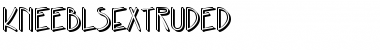 KneeblsExtruded Regular Font Title Preview