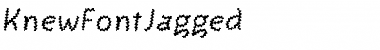 KnewFontJagged Regular Font Title Preview
