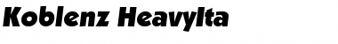 Koblenz-HeavyIta Regular Font Title Preview