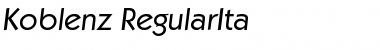 Koblenz-RegularIta Regular Font Title Preview