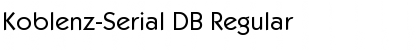 Koblenz-Serial DB Regular Font Title Preview