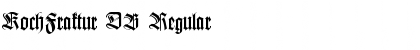 KochFraktur DB Regular Font Title Preview