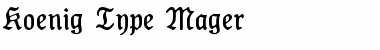 Koenig-Type Mager Regular Font Title Preview