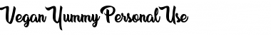 Vegan Yummy Personal Use Regular Font Title Preview