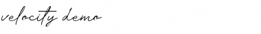 Velocity - DEMO Regular Font Title Preview